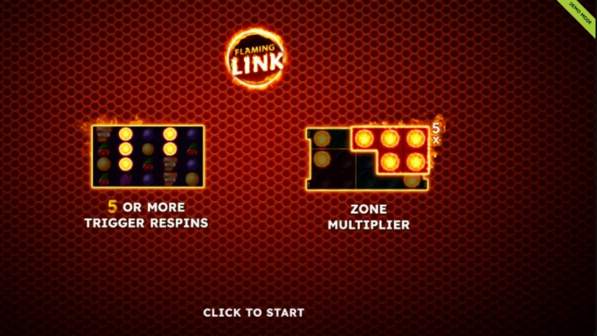Tampilan visual slot 40 Finest XXL Flaming Link dengan tema buah klasik dan api